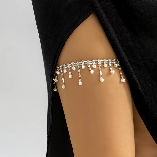 Pearl Leg Chain Women Simple | Elastic thigh chain | BEGOGI shop | YS00188
