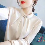 Blouses for women | Sexy blouses with roll neck | BEGOGI Shop | Creamy-white