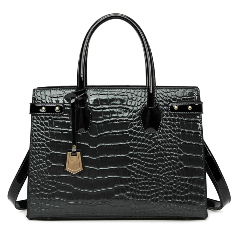 Women's bags | Crocodile Crossbody Shoulder Bags Set for Women | BEGOGI SHOP | Black