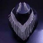 Luxury Geometric Rhinestone Necklace and Earrings for Women | BEGOGI shop |
