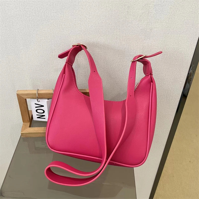 Shoulder bag | Soft leather bag | New crossbody bag |BEGOGI SHOP | hotpink -2 as detailpage