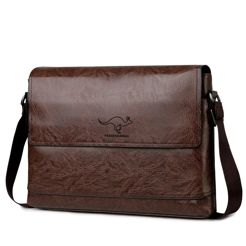 Casual fashion shoulder bag | Business Printed Small Shoulder Bag|BEGOGI SHOP | Brown