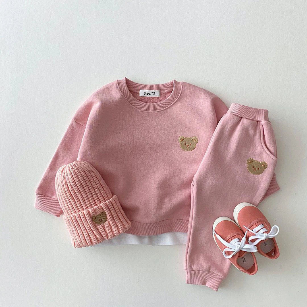 Baby Boys Set | Little Bear Embroidered Tops | coat, pants | BEGOGI Shop |
