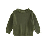 Toddler Baby Crewneck Sweaters | Long Sleeve Loose Knitted Pullovers |BEGOGI SHOP | green