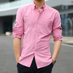 Men's Plaid Long Sleeve Shirt | BEGOGI shop | 8758-2