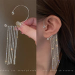 Long Tassel Earrings for Women | BEGOGI shop | 8-Silver 1