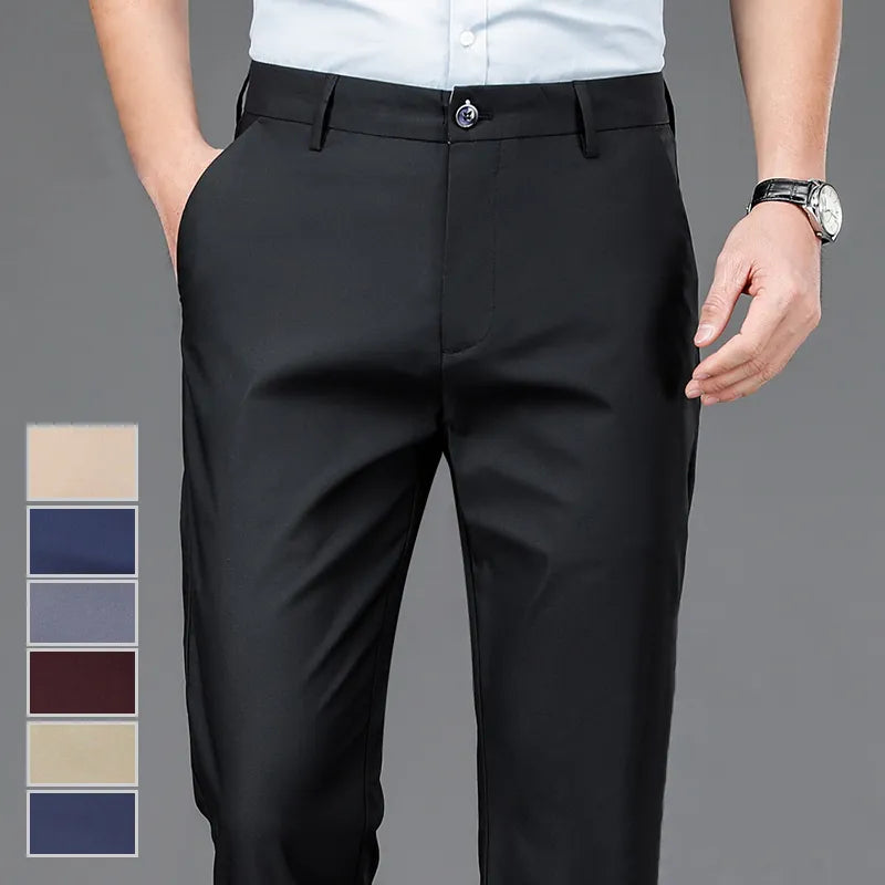 Elastic male pants | Quick suit pants| BEGOGI SHOP| TLK-Black