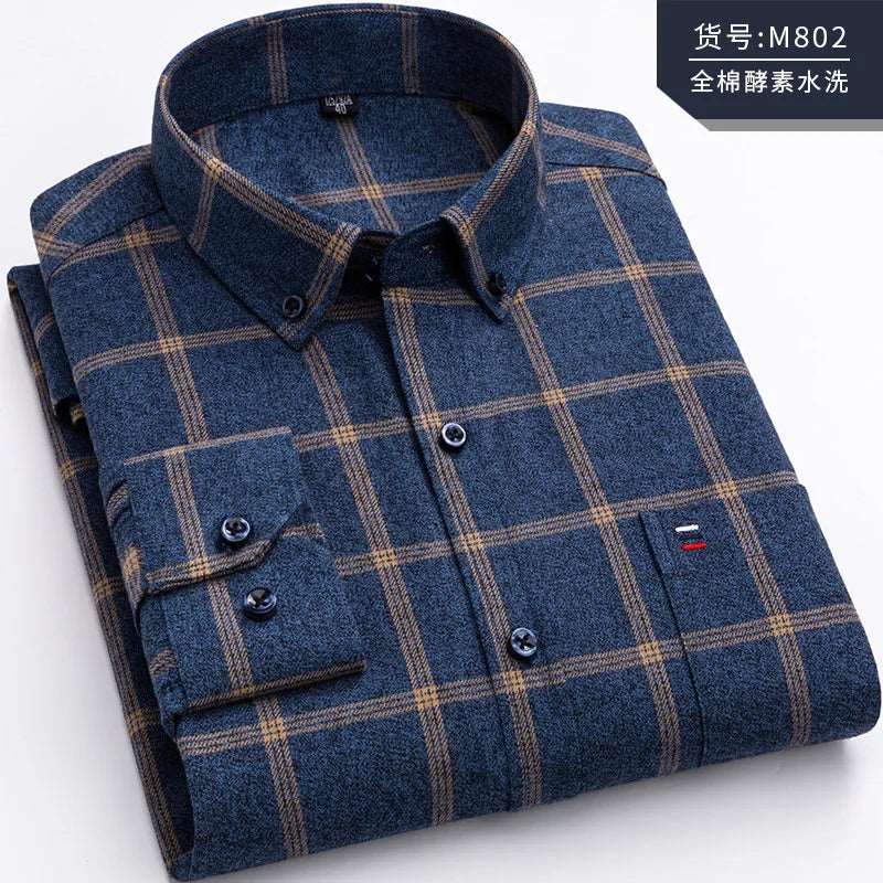 Men's Pure Cotton | Men's Regular Fit Long Sleeve Casual Shirt | BEGOGI SHOP | M802