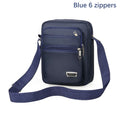 Blue 6 zippers