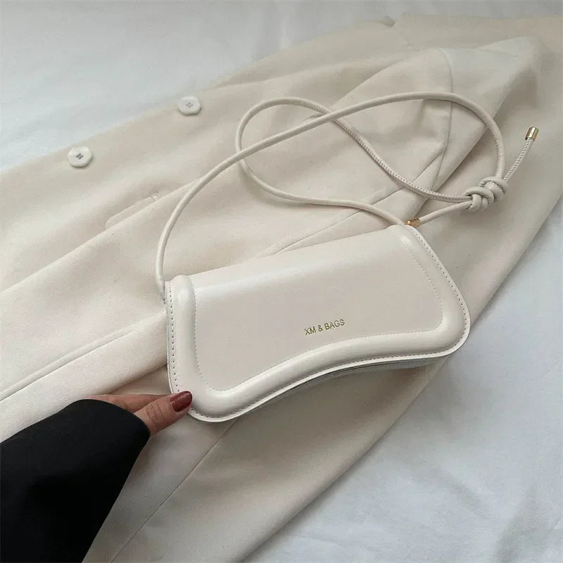 Women's shoulder bag | Small bag | Textured crossbody bag |BEGOGI SHOP | White