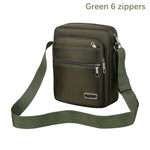 Crossbody bag for men | chest bag, men's Vintage leisure bag | BEGOGI SHOP| Green 6 zippers