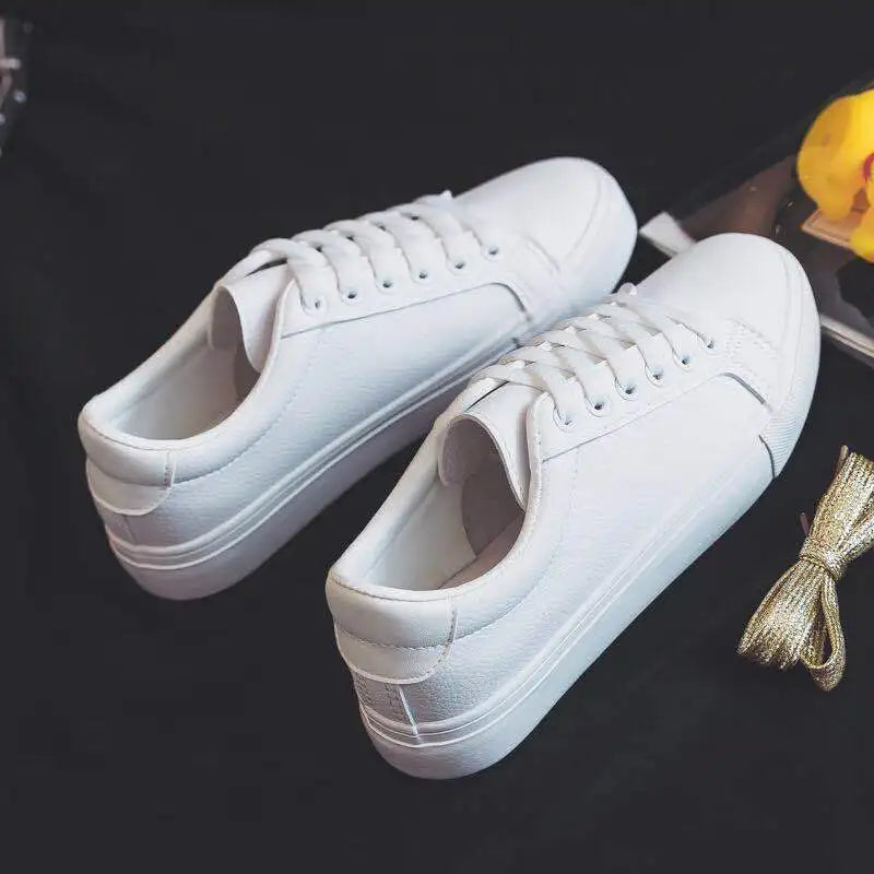 White shoes for women | casual shoes with laces |BEGOGI SHOP | White1