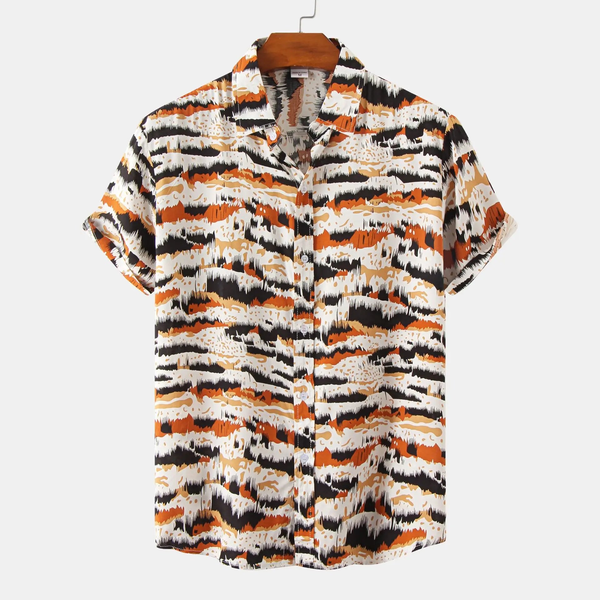 Men's Hawaiian Shirt Button-Down Lapel for Outdoors | BEGOGI shop | ES823M202305154