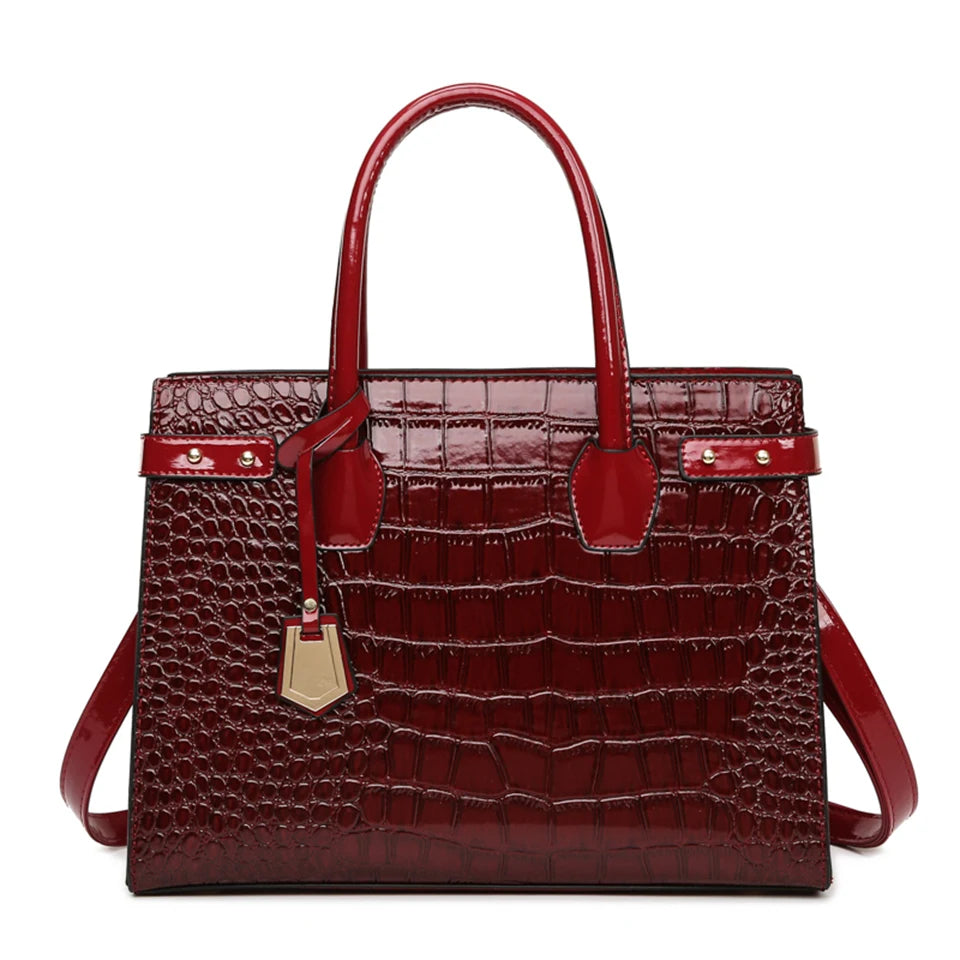 Women's bags | Crocodile Crossbody Shoulder Bags Set for Women | BEGOGI SHOP | Burgundy