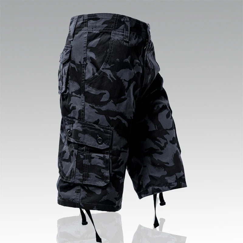 Men's Cargo Shorts |casual summer shorts|BEGOGI SHOP | Black Camo K002
