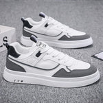 Casual sneakers for Men | lightweight PU leather sports shoes | BEGOGI SHOP| Whitegray