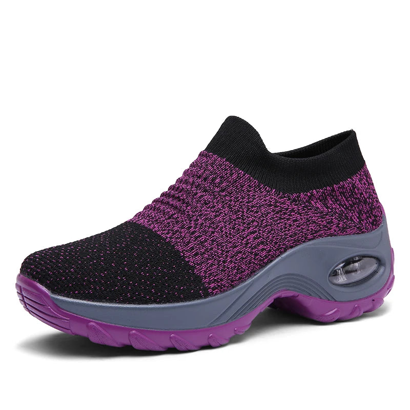 Casual sports shoes for women | thick sole air cushion | BEGOGI SHOP| PURPLE