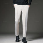 Men's suit pants | Slim Fit Business Office Pants with Elastic Waist |BEGOGI SHOP | Khaki