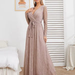 Long swing dress | Short sleeve with ruffles | waist flowy dress | BEGOGI SHOP | Pink