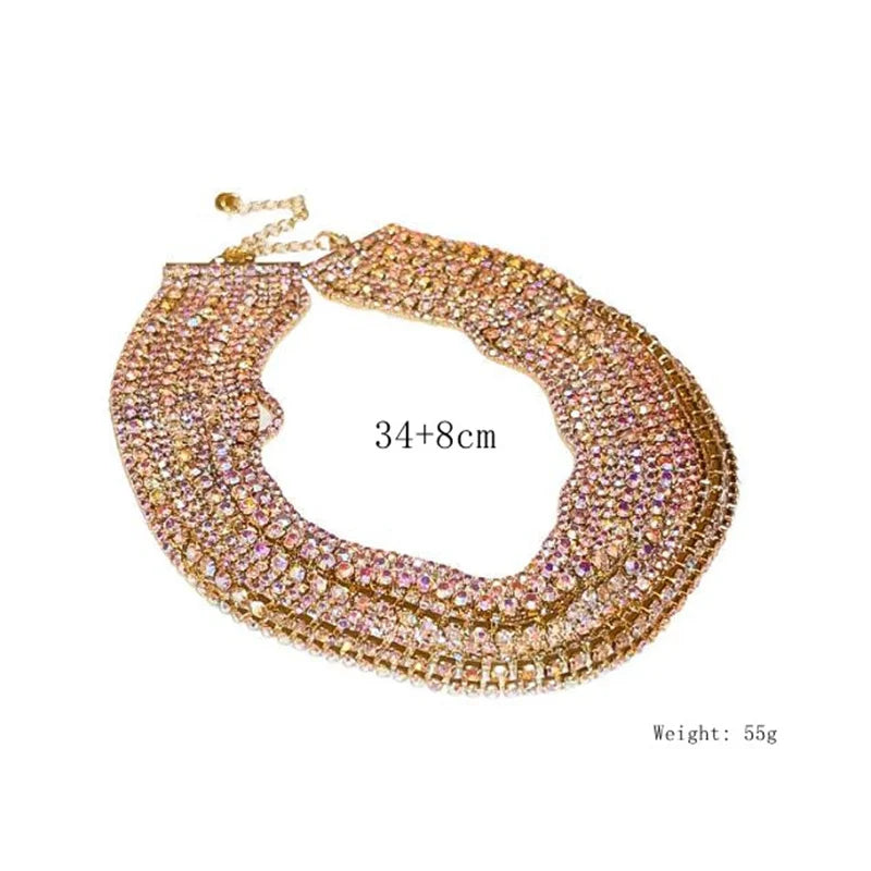 Luxury Colorful Crystal Choker Necklaces for Women | BEGOGI shop |
