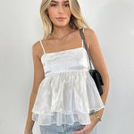 Women's French Princess Style Pure Color Tube-top Sling Fashion Ruffles Inner Wear Blouse