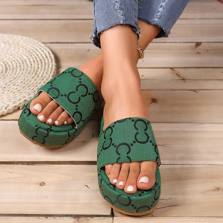 women's thick-soled flat slippers | Begogi Shop |