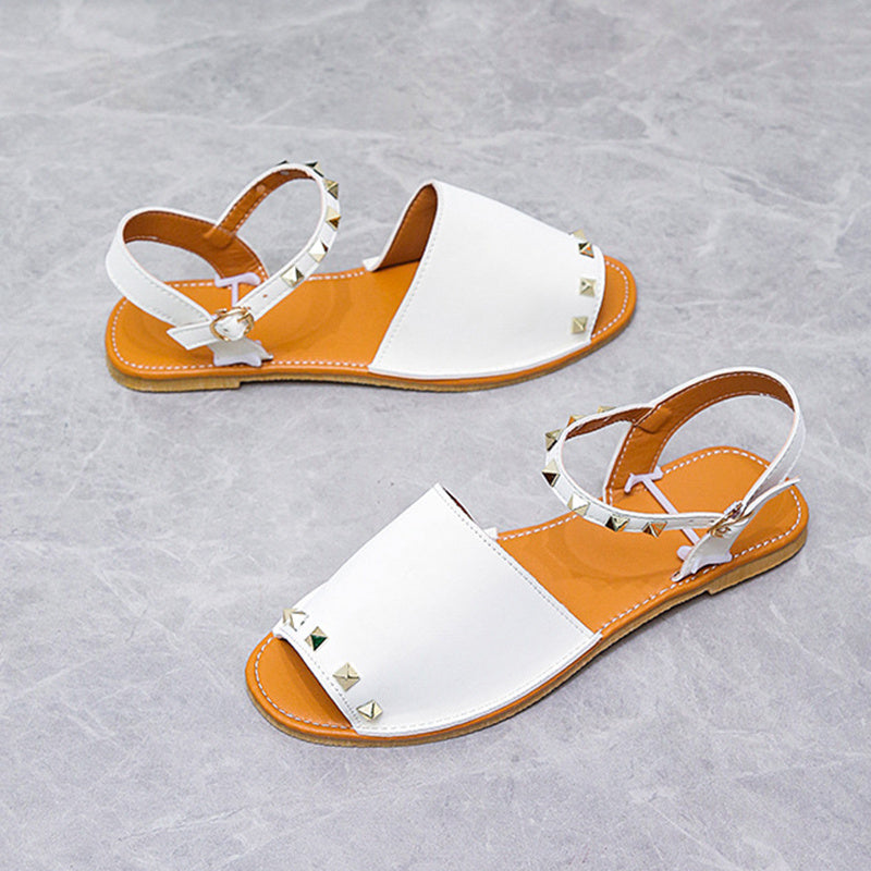Rivet sandals | fish mouth summer shoes for women | Begogi Shop |