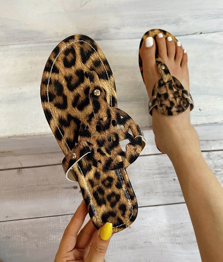 Women's Leopard Print Beach Sandals | Begogi Shop |